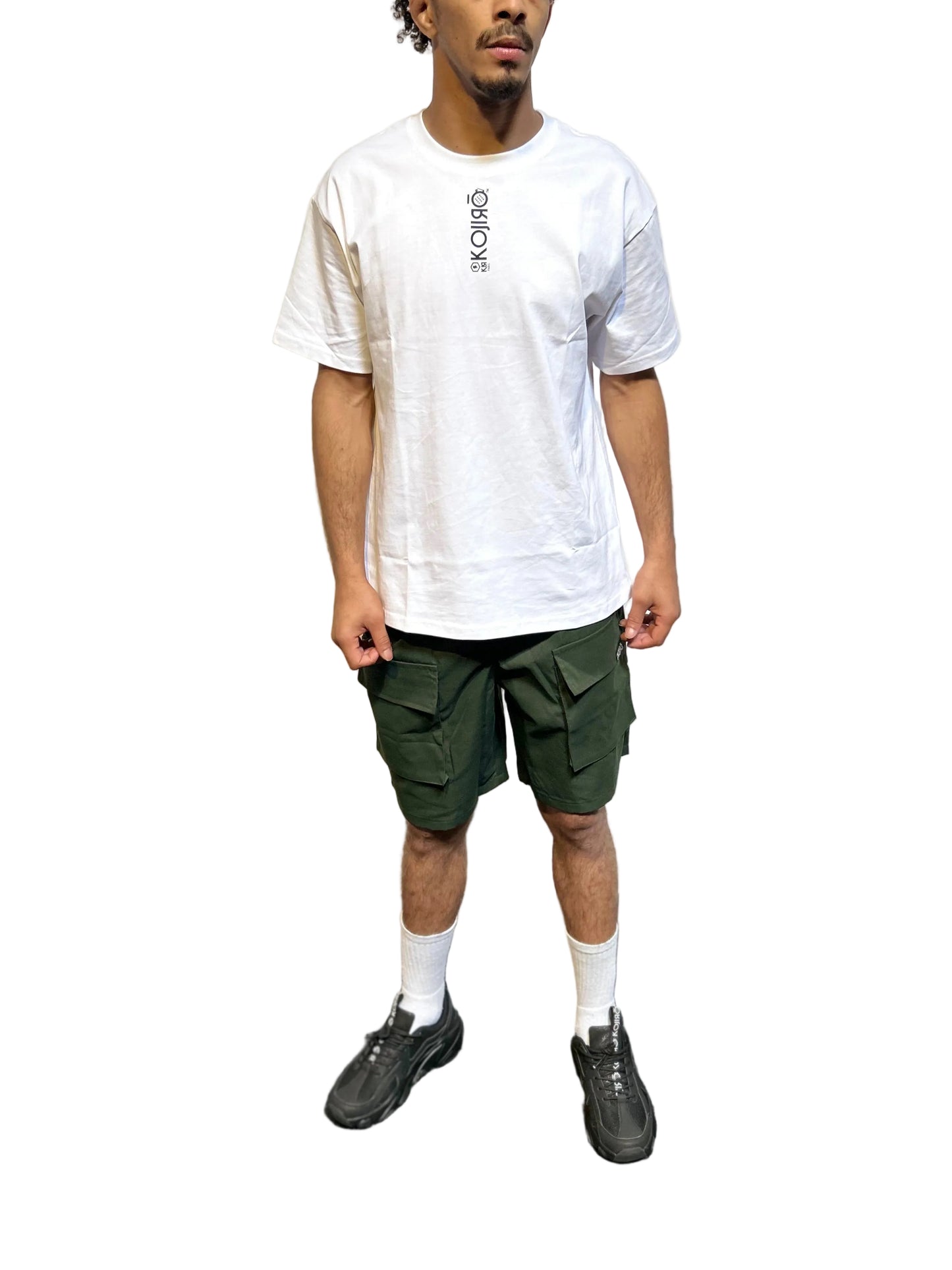 Shorts cargo noir & kaki KOJIRŌ