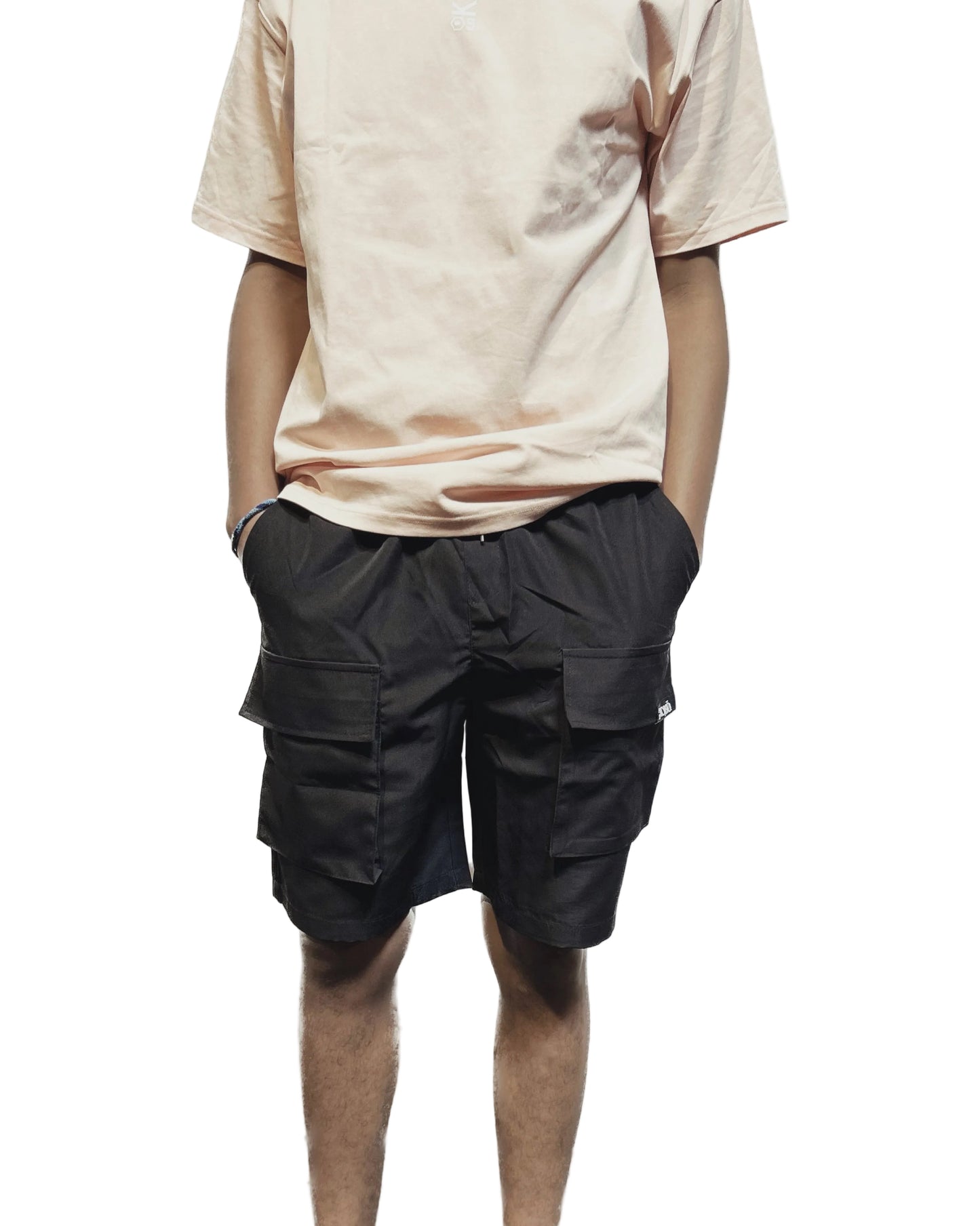 Shorts cargo noir & kaki KOJIRŌ