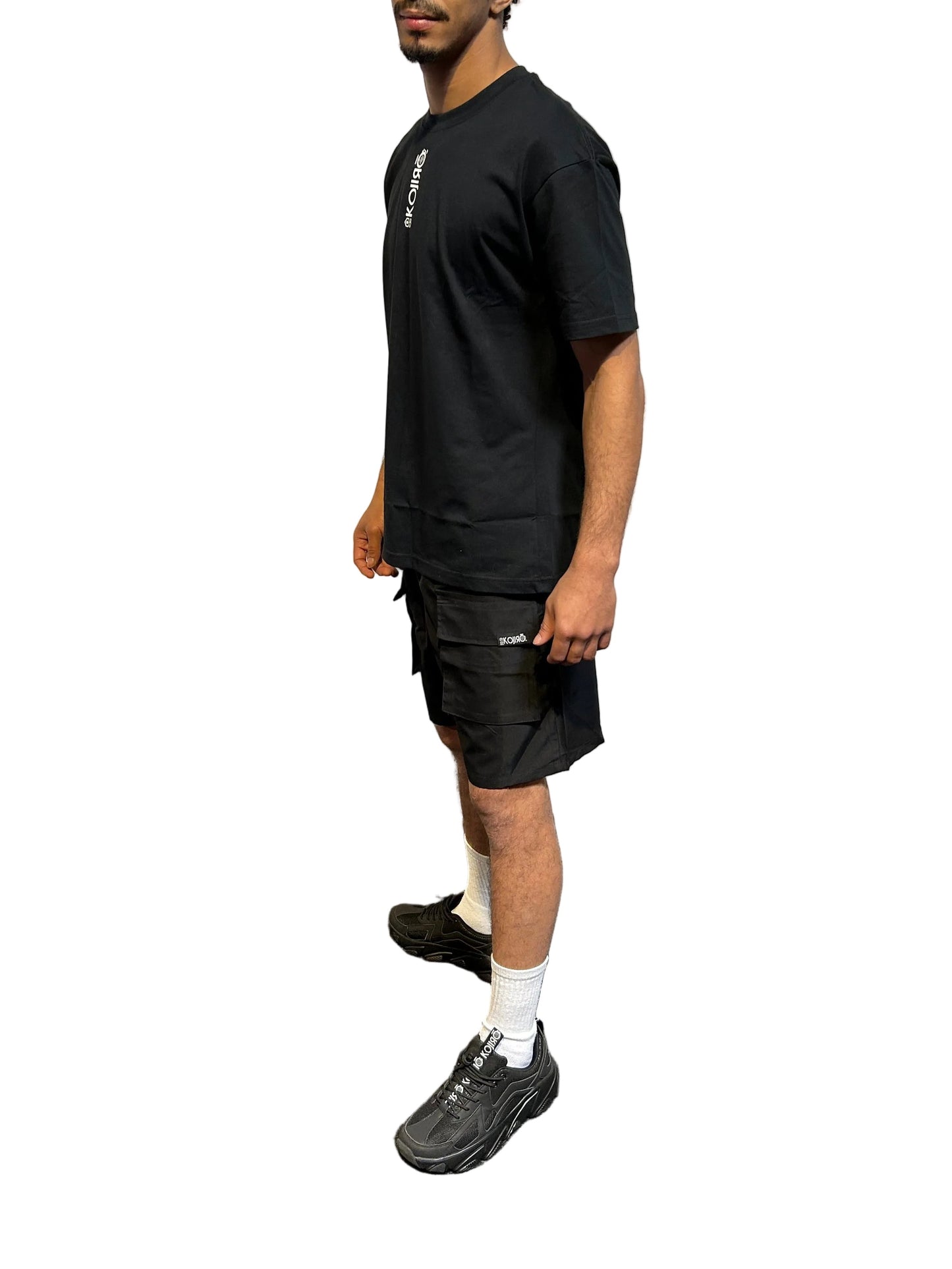 Shorts cargo noir & kaki KOJIRŌ